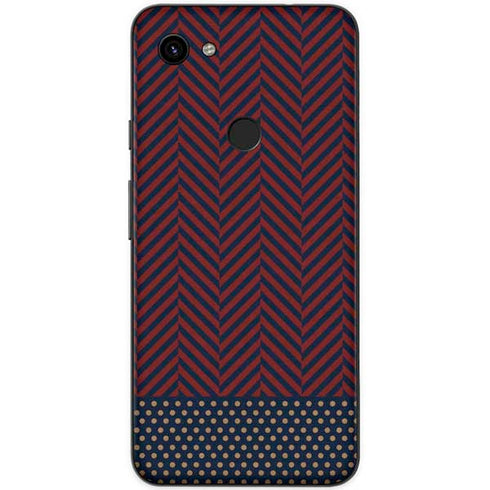 Blocked Polka Dot Chevron Google Pixel 3a XL Skin